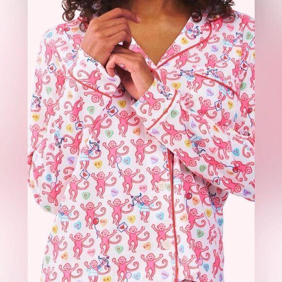 Roller Rabbit Be My Monkey Long Sleeve Pajamas - Picture 1 of 3